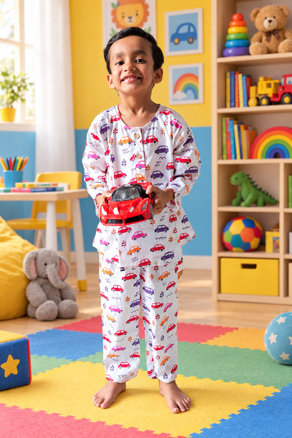 Dream Car Cotton Night Suit