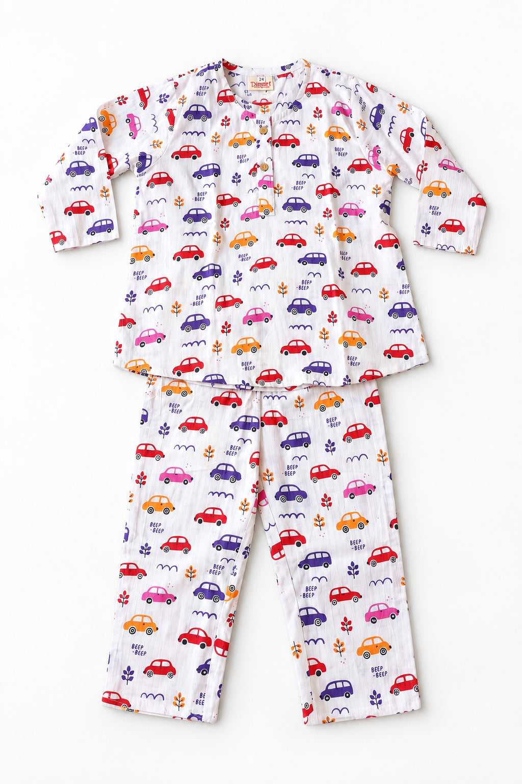 Dream Car Cotton Night Suit