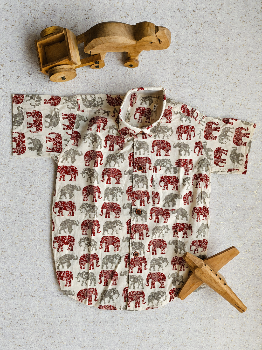Elephant Kingdom Cotton Shirt
