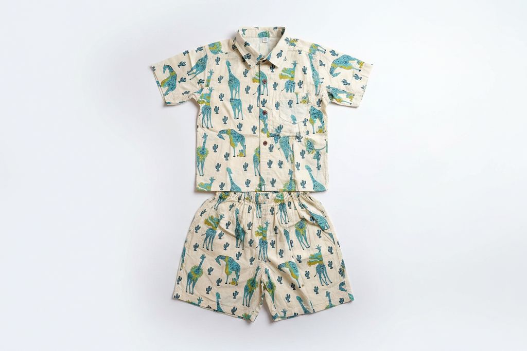 Joyful Giraffes Cotton Co-ord Set