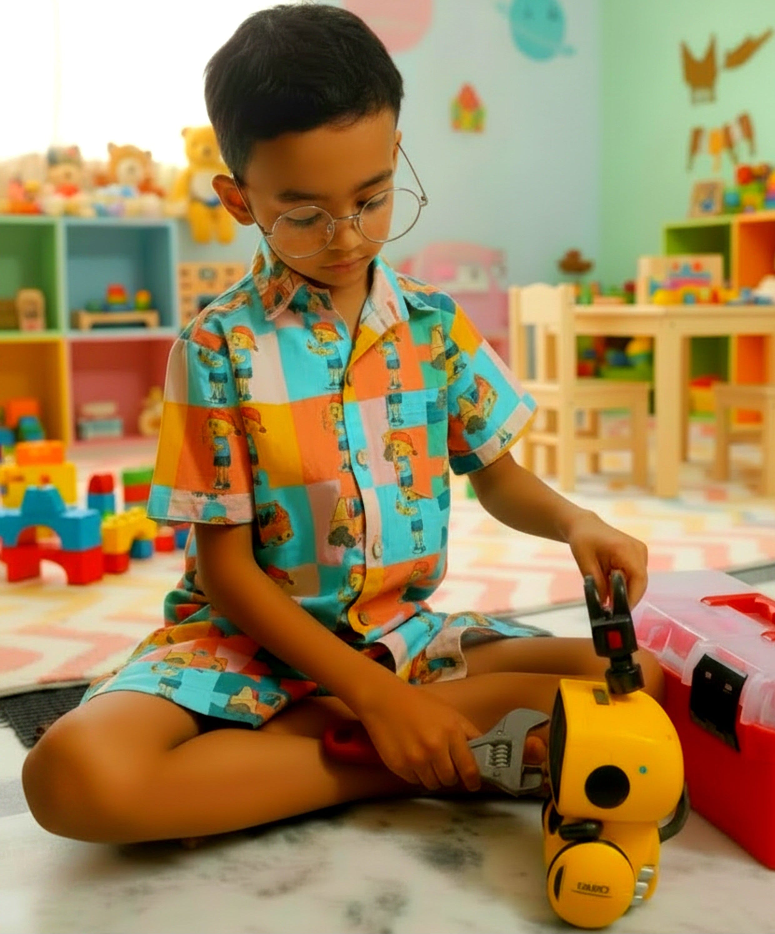 Mini Engineer Cotton Co-ord Set