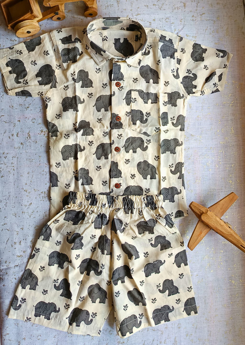 Moonlight Elephant Parade Cotton Co-ord Set