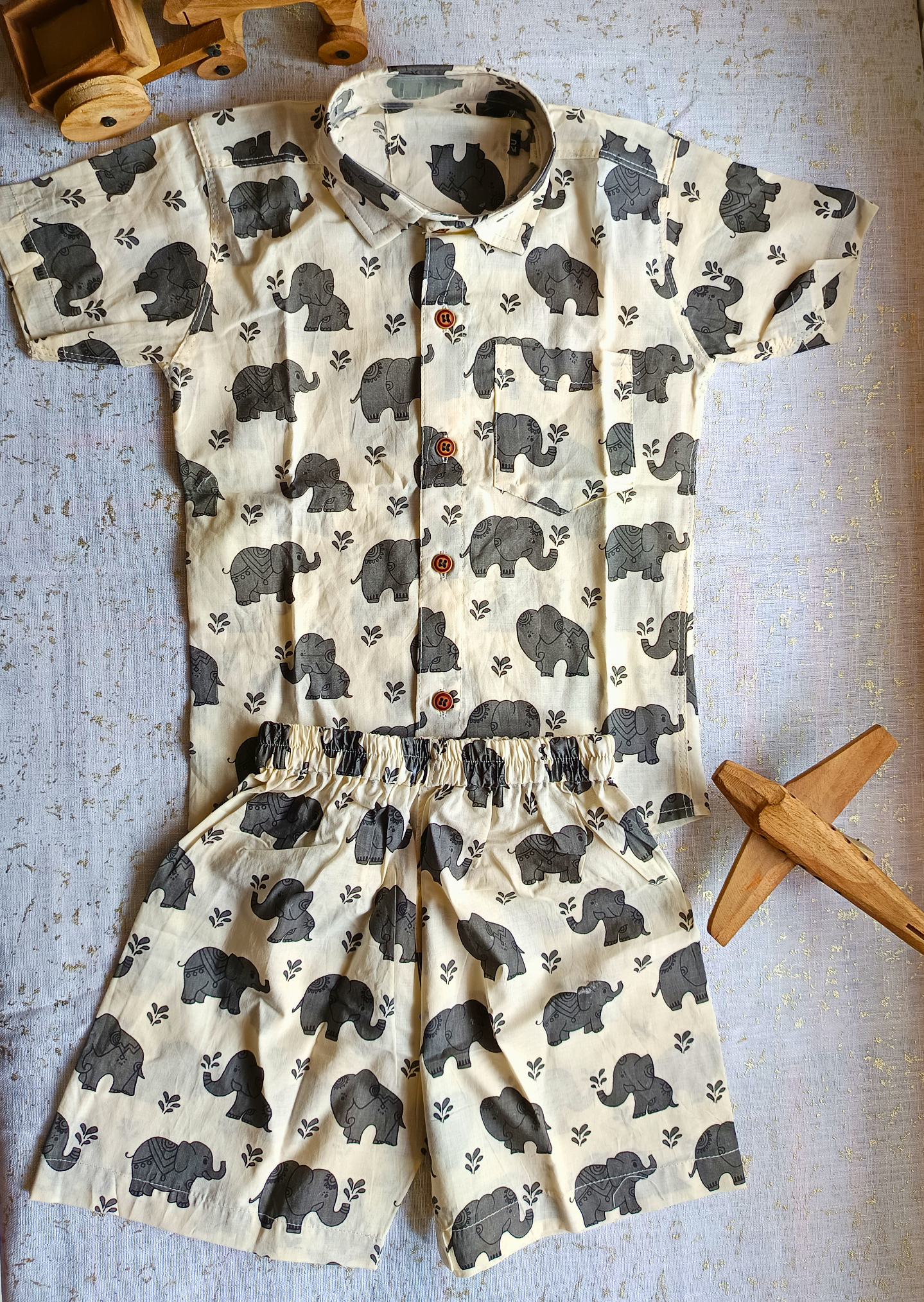Moonlight Elephant Parade Cotton Co-ord Set