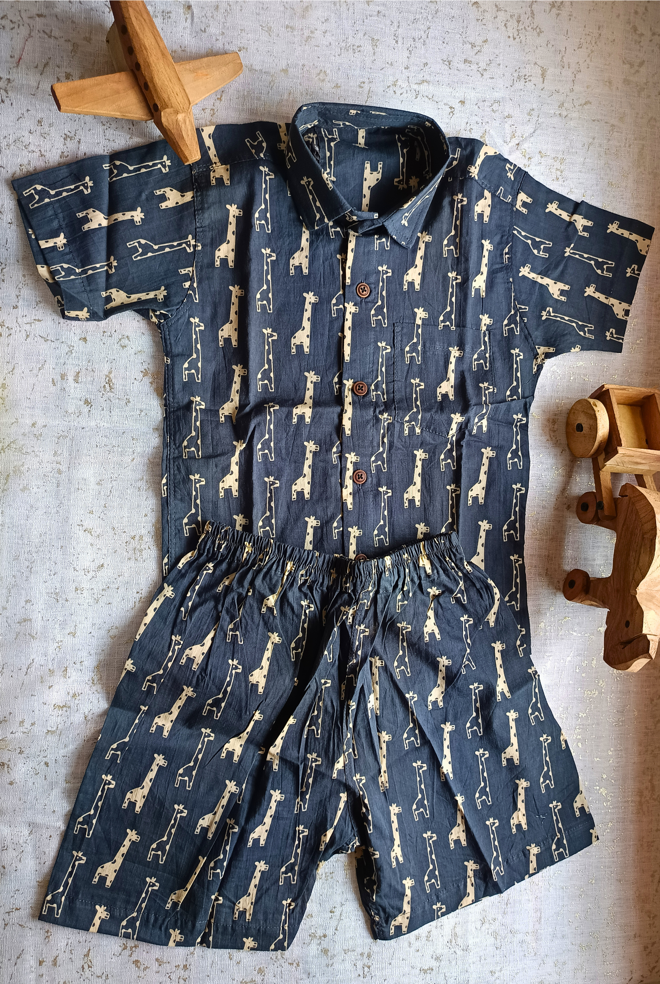 Mystic Giraffes Cotton Co-ord Set