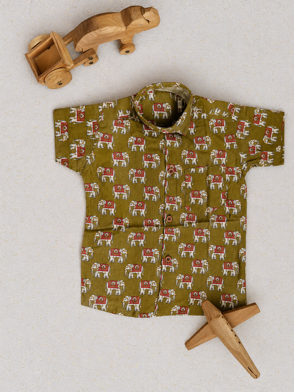 Royal Elephants Cotton Shirt