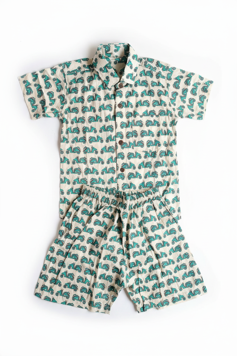 Scooter Ride Cotton Co-ord Set