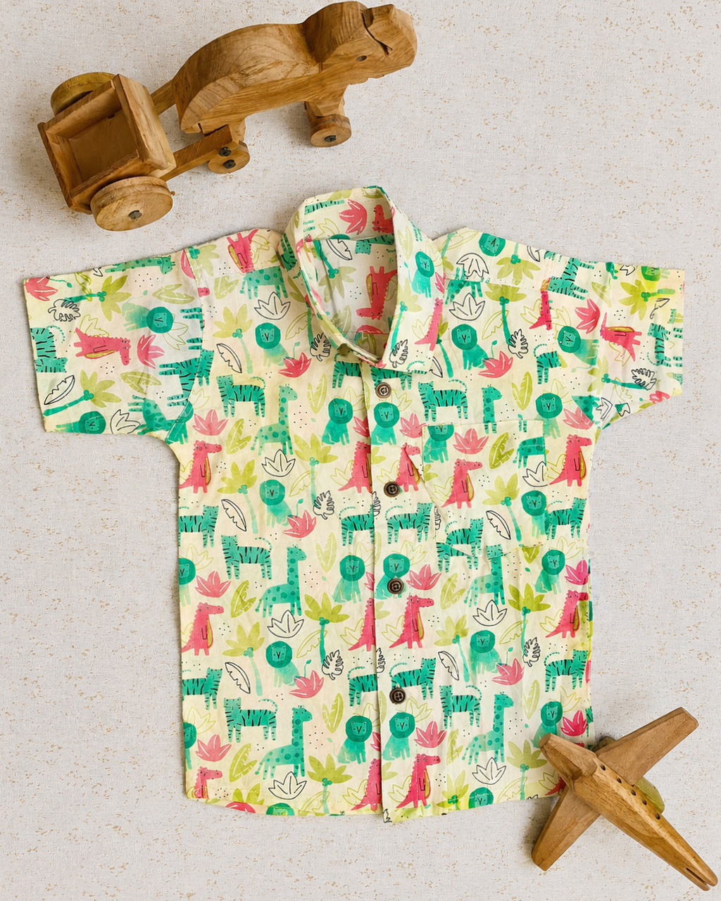 Colourful Jungle Tales Cotton Shirt