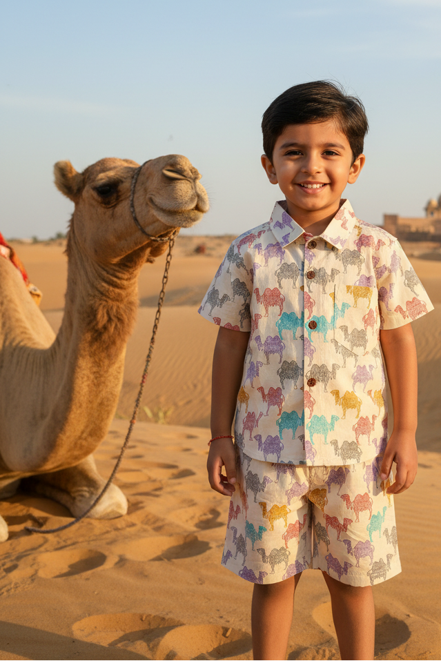 Camel Safari Cotton Co-ord Set